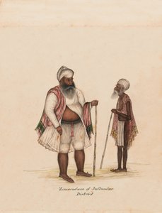 Zemendars del distretto di Jullundur, circa 1850