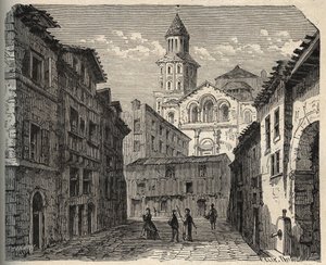 Cattedrale Saint-Front - Périgueux - Dordogna - Francia - incisione in "PATRIE" - DESCRIZIONE PITTORESCA DELLA FRANCIA IN 6 VOLUMI DI LUCIEN HUARD - fine XIX secolo