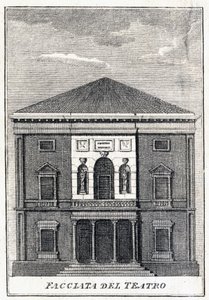 Facciata del Teatro La Fenice a Venezia a metà del XIX secolo da Unknown artist