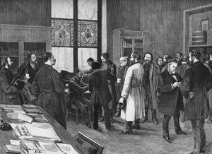 Nel gabinetto di Louis Pasteur nel 1886 da Unknown artist