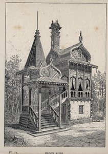 Casa russa - incisione del 1889 in 