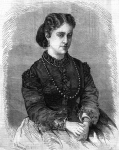 Ritratto di Adelina Patti. Cantante italiana (1843-1919). Incisione del 1864.