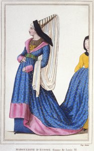 Ritratto di Margherita di Scozia, Delfina di Francia - Figlia di Giacomo I, Re di Scozia e moglie di Luigi XI. 1418-1445. Incisione del 1830. da Unknown artist