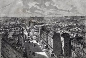 Le grandi opere di Haussmann - Trasformazioni di Parigi sotto il Secondo Impero, Parigi Haussmanniana (Boulevard, opere Haussmanniane) - La perforazione di rue Etienne Marcel- da rue Turbigo a Place des Victoires - incisione in 