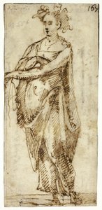 Figura di donna a figura intera da Unknown Sienese