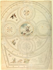 Disegno, decorazione del soffitto, Teatro Valle, Roma, 1821 da Unknown artistUnknown artist