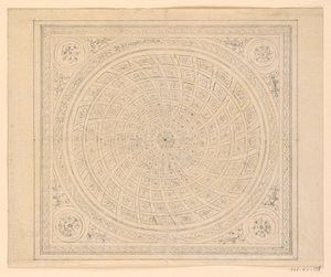 Disegno, progetto del soffitto, 1815-22 da Unknown artistUnknown artist