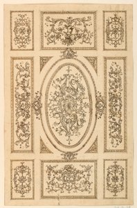 Disegno, progetto di soffitto, 1750 ca. da Unknown artistUnknown artist