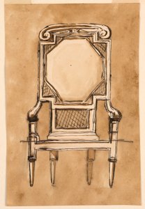 Disegno, Sedia, 1780-1790 da Unknown artistUnknown artist