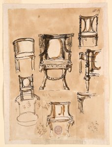 Disegno, Sedie, 1780-1790