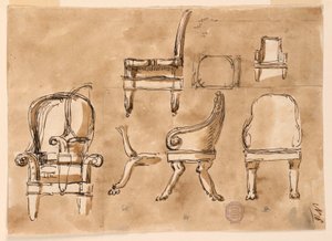 Disegno, Sedie, 1800 ca. da Unknown artistUnknown artist