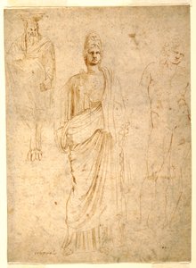 Disegno, Figure classiche, 1550 ca. da Unknown artistUnknown artist