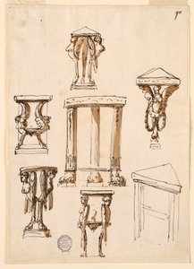 Disegno, Tavoli da salotto, 1800 ca. da Unknown artistUnknown artist