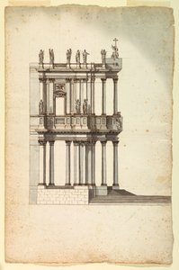 Disegno, Copia del progetto di concorso di Vanvitelli per la facciata di S. Giovanni in Laterano, 1763, da un disegno del 1732 da Unknown artistUnknown artist