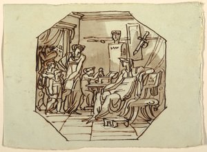 Disegno, Cornelia, madre dei Gracchi, Palazzo Cavina, Faenza, 1816 da Unknown artistUnknown artist