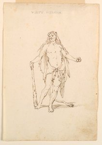 Disegno, Costume: Forza eroica per un balletto, 1720 ca. da Unknown artistUnknown artist