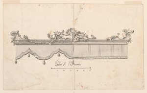 Disegno, Crestomazia di un baldacchino (V: schizzi di figure), 1750-75 ca. da Unknown artistUnknown artist