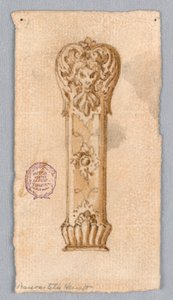 Disegno, Progetto di una maniglia, XVII-XIX secolo da Unknown artistUnknown artist