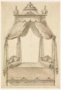 Disegno, Progetto per un letto, 1785 ca. da Unknown artistUnknown artist
