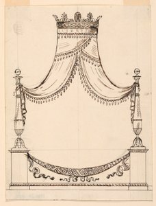 Disegno, Progetto per un letto, 1800 ca. da Unknown artistUnknown artist