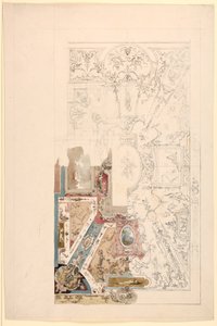 Disegno, progetto per un soffitto, 1750-1800 da Unknown artistUnknown artist