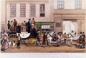 Una diligenza davanti allo Star Hotel a Oxford nel 1831