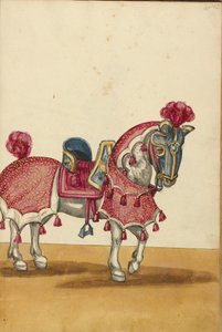 Un cavallo in armatura da Unknown artist