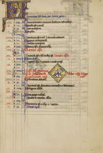 Un uomo che stacca le ghiande da un albero; segno zodiacale del Sagittario da Unknown artist