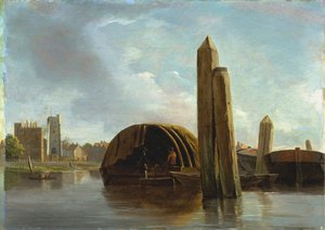 Una vista di Lambeth da Unknown artist