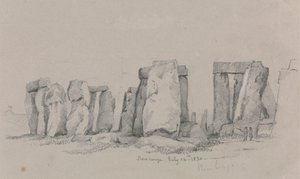 Una Vista di Stonehenge con Due Figure in Primo Piano da Unknown artist