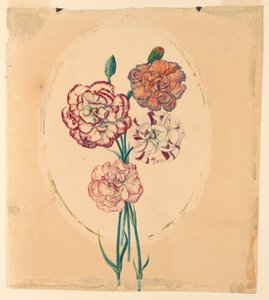 Un mazzo di quattro garofani da Unknown artist
