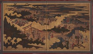 Una festa al santuario di Sumiyoshi da Unknown artist