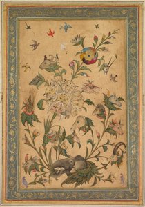 Una fantasia floreale di animali e uccelli (Waq-waq)
