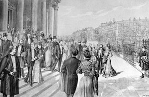 Un grande matrimonio alla Madeleine a Parigi. da Unknown artist