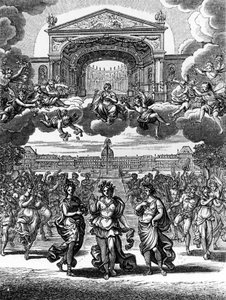 Una scena di Alceste di Jean Baptiste Lully (Giovanni Battista Lulli) (1632-1687). da Unknown artist