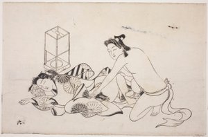 Un foglio di un album shunga