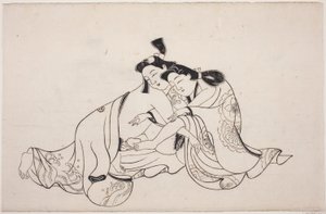Un foglio di un album shunga