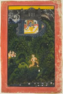 Abhisarika Nayika (Eroina che corre incontro al suo amante) da Unknown artist
