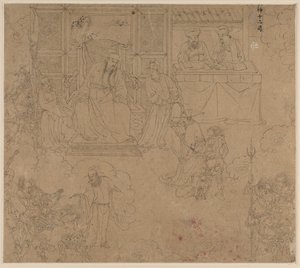 Album di Temi Taoisti e Buddhisti: Re degli Inferi: Foglia 27 da Unknown artist