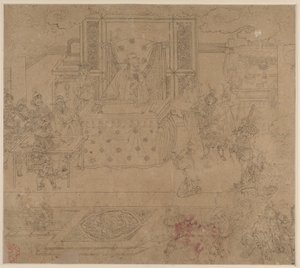 Album di Temi Taoisti e Buddhisti: Re degli Inferi: Foglia 30 da Unknown artist