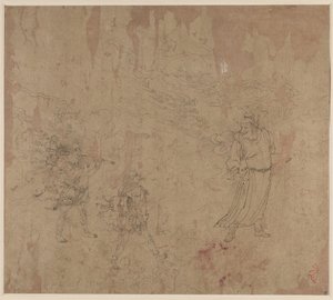 Album di Temi Taoisti e Buddhisti: Processione di Divinità Taoiste: Foglia 18 da Unknown artist