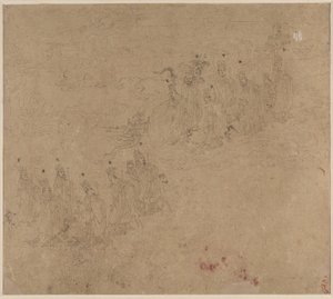 Album di Temi Taoisti e Buddhisti: Processione di Divinità Taoiste: Foglia 25 da Unknown artist