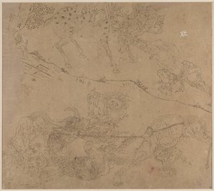Album di Temi Taoisti e Buddhisti: Ricerca della Montagna: Foglia 47 da Unknown artist