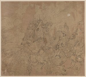 Album di Temi Taoisti e Buddhisti: Ricerca della Montagna: Foglia 49 da Unknown artist