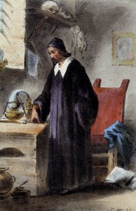 Alchimista Nicola Barnaud, ricercatore della pietra filosofale. da Unknown artist