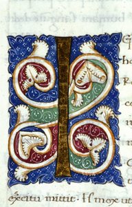 Alfabeto: lettera miniata I da Unknown artist