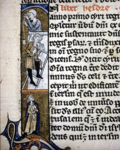 Illustrazione che raffigura una scena di costruzione nel XIV secolo. da Unknown artist