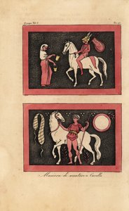 Antico metodo greco di cavalcare un cavallo senza sella da Unknown artist