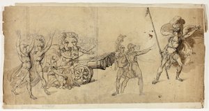 Artiglieria angelica (recto); Scena di battaglia (verso)