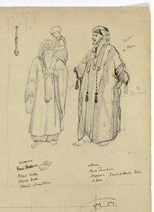 Uomo, Donna e Bambino Arabi da Unknown artist